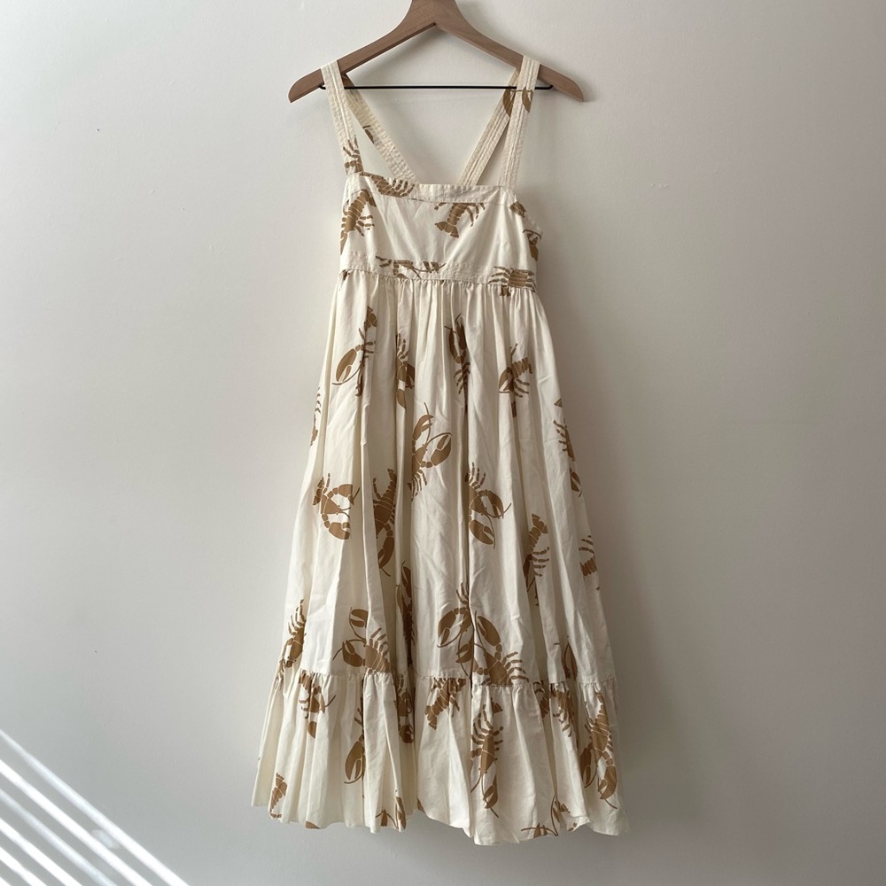 RARE VTG J. Crew Talitha Maxi Lobster Print Size 6 - Picture 2 of 8